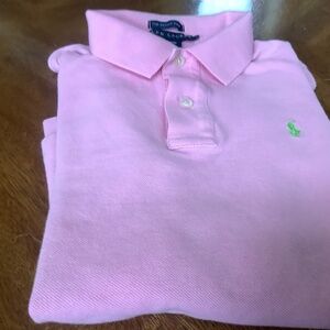 Ralph Lauren Pink Womens Polo Shirt Pink Size Small